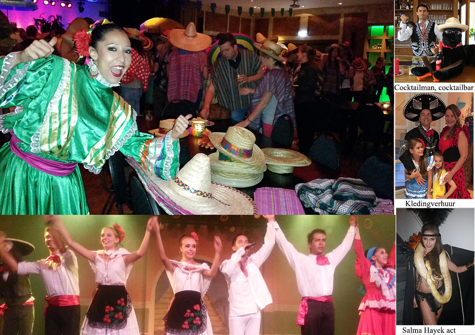 Mexicaanse shows voor ontvangst en afscheid op een feest