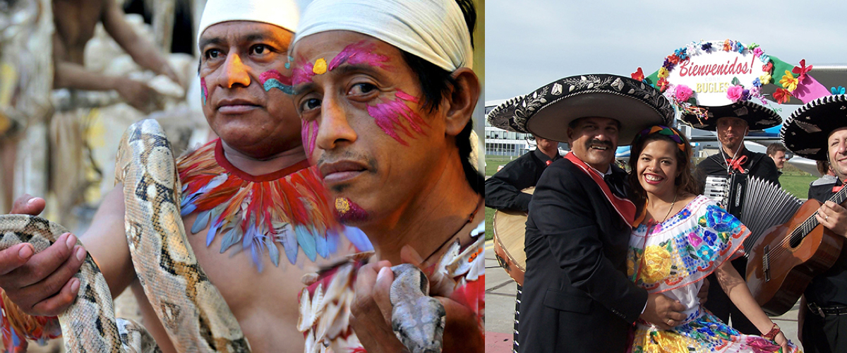 Pre-Hispanische dansers en danseressen